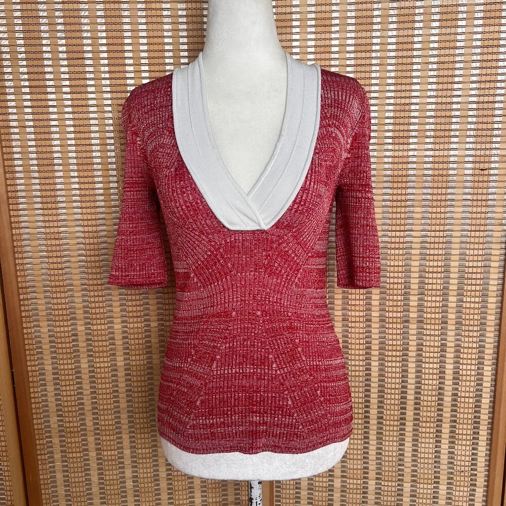 Yigal Azrouël Ribbed Stretch Top – Size M